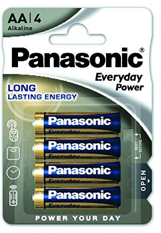 Panasonic Lr6 Everyday Stilo Aa Argento Blister Pile, 4 Pezzi