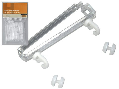 Schlaufenschalgleiter mit Röllchen transparent 8 Stück Kunststoff für Schlaufen Vorhang