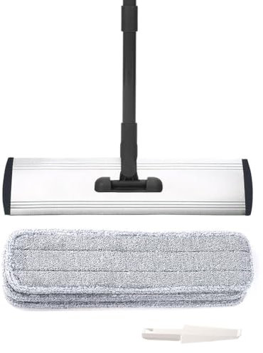 18 Professional Microfiber Mop Large Flat Mops for Floor Cleaning 4 Reusable Washable mop Pads Hardwood Cleaning System