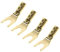 JUNESUN 4 PZ U/Y A Forma di Rodio/Rame Placcato Spine A Banana Spade Forcella Altoparlante Cavo Connettore Accessori