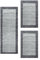 HomebyHome Bettumrandung Schlafzimmer 3 teilig Teppich Grau - Waschbarer Bettumrandung Teppich Läufer Set Extra Flauschig Bettvorleger Schlafzimmer Bettset:2 St. 80x250 cm | 1 St. 100x200 cm