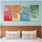 HSFFBHFBH Bild auf Leinwand Bunter Glücksbaum Druck Vier Jahreszeiten Leben Baum Familie Poster Blatt Baum Home Decor Wandkunst Gemälde 30x60cm (12 x24) x4 Kein Rahmen