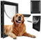 Puerta Grande para Perros, Entrada y Salida, Puerta de plástico Negra para Perros, magnético extraíble, fácil de Instalar, Suministro para Mascotas para Mascotas Grandes, Mascotas(Black)