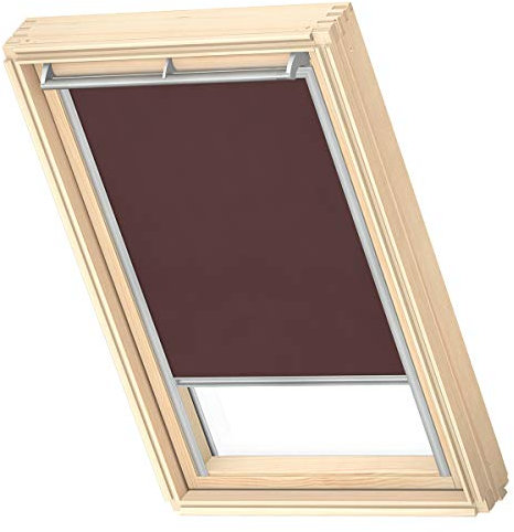 VELUX Original Roof Window Translucent Roller Blind for C04, Dark Brown, with Grey Guide Rail