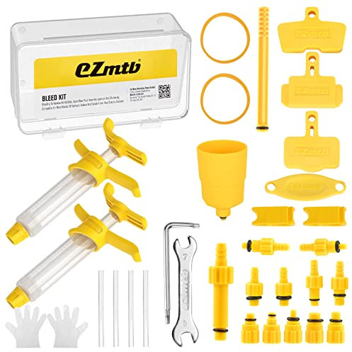 ZITFRI 33pcs Bile Brake Bleed Kit Professional Mountain Bike Hyaraulic Disc Brake Repair Tools Mountain Bike Bicycle Brake Bleeding Kit Oil Mineral for Tektro, EZ, Shimano, Magura, Sram Series