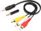 HuaLiSiJi Cavo Video RCA 3 RCA Jack 3,5, AV Cable OMTP a CTIA, per Smartphone, Tablet, Home Cinema, Altoparlanti, Impianto stereo, TV (Testa dritta 0,5 m)