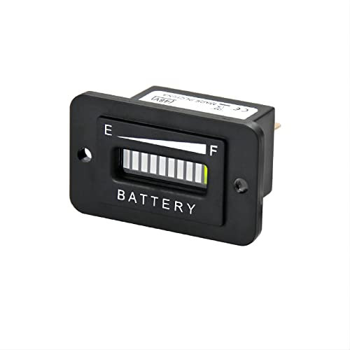 HonorMeet Indicateur de niveau de batterie de batterie à LED 48 V, indicateur de niveau de batterie au plomb, rappel de charge pour véhicule électrique de voiturette de club(Lead Acid)