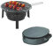 HOOZ Camping Portable Holzkohlegrills, Koffergrill Klappgrill ideal für Picknick BBQ und Schaschlik, Tragbarer Mini Faltgrill für Spontane Grillabenteuer (Ø 32 cm)