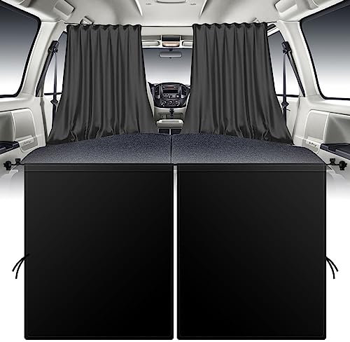 Aohcae 2PCS Auto Trennvorhänge Sonnenschutz, 140x80CM Sichtschutz Vorhänge, Heckscheibe Fenster Sonnenschutz, Camping Zubehör