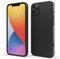 Red Ember Shockproof Case for iPhone, Ultra Slim Protective Liquid Silicone Matte Finish Phone Case with Soft Anti-Scratch Microfiber Lining (Black, iPhone 12 Pro Max)