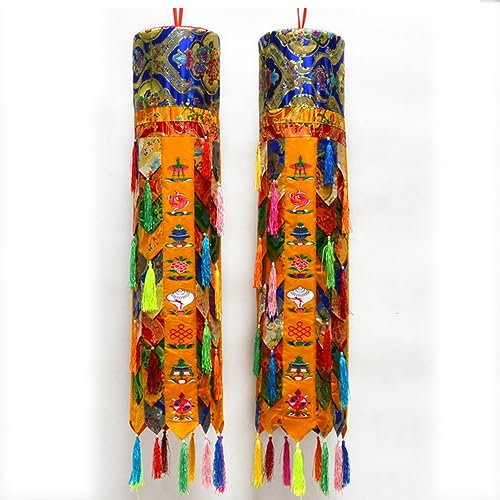 SALFEE 1pc 90cm Buddhistische Tempel Dekoration Produkte Runde Fass Schatz Gebäude