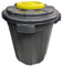 ACAN Tradineur - Cubo de basura para reciclaje - Fabricado en plástico - Capacidad: 45 Litros - Reciclaje para Plástico/Metal - Tapa Color Amarillo - 50 x 42,5 x 42,5 cm