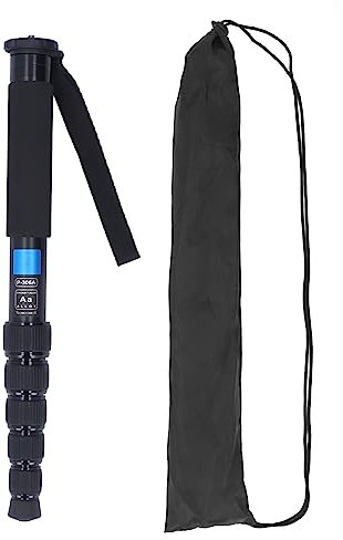 Camera Monopod, 6 Sections Aluminum Alloy Telescopic Quick Release Portable Monopod with Storage Bag for Selfie Stick, Telescopic Extension Pole, Hiking Crutch, Monopod