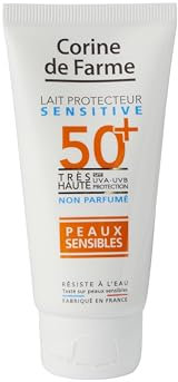 Corine de Farme - Lait Protecteur Sensitive SPF50+ - Très Haute Protection UVA & UVB - Peaux Sensibles - Résiste à l'Eau - Fabriqué en France - 50 ml