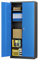 SUPEER Aktenschrank,Metallschrank mit 4 höhenverstellbaren Fachböden,Stahlblech Pulverbeschichtung,Stahlschrank für Werkzeuge,Garage H180cm x W80cm x D40 cm（schwarz/blau）