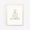 Din A4 Kunstdruck ohne Rahmen - Frau Meditation Yoga Zen Minimalismus Figur Geschenk Druck Poster Deko Bild