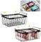 mumisuto 2 Pièces Panier Congelateur Coffre, Extensibles de 39 à 59,5 cm, Empilable Grand Panier de Rangement pour Frigo Congelateur, Rangement Congelateur Coffre, Trier les Produits Congelés