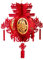 Flkiglm 2 pièces Lanternes Chinoises Rouges, Lanterne Rouge Décoration Nouvel an Chinois Déco, Lanternes du Festival Chinois avec Fu Doré, Lanternes Rouges Chinoises Non tissées pour la décoration