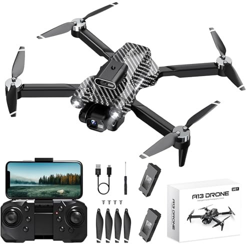 Drohne mit Kamera 4K, Bürstenloser Motor, 360°Flip, Headless Modus, WiFi, 5G Bildübertragung, Faltbar, One Touch Start/Stop mit 2 x 20 Minuten Batterien, Tragetasche,Kinderspielzeug Geschenk Drohne