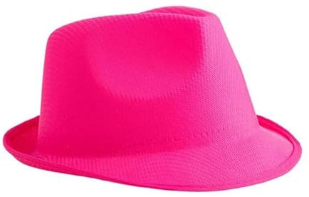 LP Divertissements Lot de 12 - Chapeau tribly toile rose fluo adulte