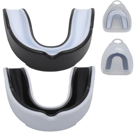 2er Set Mundschutz Boxen Zahnschutz für Kinder & Erwachsene,Dual-Layer EVA Mouthguard für Kampfsport Kickboxen Rugby Fußball Training Sparring - Starker Schutz und Komfort Starker CE