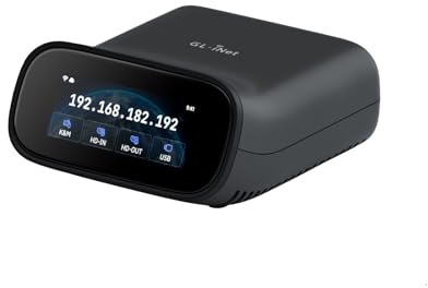 GL.iNet Comet Pro (GL-RM10) Remote KVM Over Wi-Fi, Dual Band Wi-Fi 6, 4K@30FPS Passthrough, Touchscreen, 32GB eMMC,Tailscale Support Remote Access and ATX/fingerbot for Disaster Recovery, Home Office