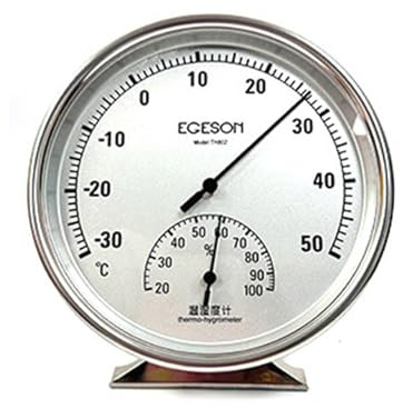 Termómetros e higrómetro de acero metálico, medidores de temperatura precisiones para sauna, habitaciones, hogares, patios, invernaderos, jardín, control de clima interior