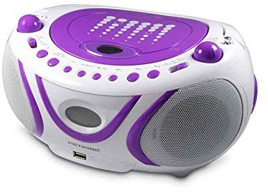 Metronic 477112 Radio / Lecteur CD / MP3 Portable Pop Purple avec Port USB - Violet