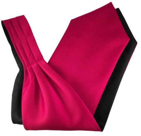 Ascots de satén para hombre, fucsia, Taille unique