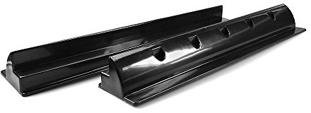 Offgridtec Spoiler Solar Dachhalterung Set von 2 (55 x 8,9 x 6,5 cm), Heavy Duty ABS PV Halterung für Solarmodule, Leicht & Stabil, Vorgebohrte Montageschraubenlöcher, Wetterfest & Langlebig, Schwarz