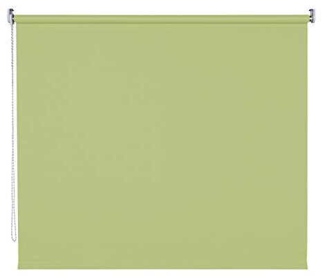 Verdunklungsrollo Fenster Tür Rollo Farbwahl Kettenzugrollo Seitenzugrollo Breite 60 - 200 cm Höhe 180 cm u. 240 cm Stoff lichtundurchlässig Metall Klemmhalter ohne Bohren (160 x 180 cm / Grün)
