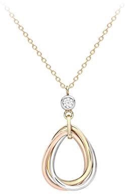 Carissima Gold Damen Collier Tricolor - 3.19.8634