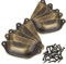 10 Pcs Rétro Poignées de Coquille 98mm pour Tiroir Armoire Meuble, Bouton de Porte en Métal de Placard,Bronce