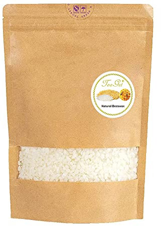 TooGet Reines Weißes Bienenwachs, Natürliches Bienenwachs Pellets, Wachs Pastillen Premium Qualität, Kosmetische Qualität - 400g