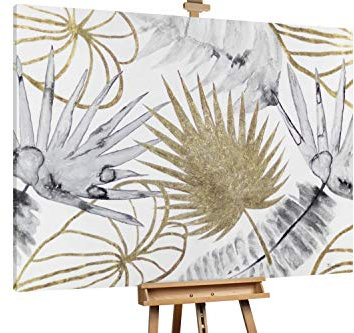 KunstLoft® XXL Gemälde 'Schönheit der Natur' 200x150cm | original handgemalte Bilder | Dschungel Schwarz | Leinwand-Bild Ölgemälde einteilig groß | Modernes Kunst Ölbild