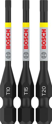 Bosch 3x PRO Torx Impact Bit (125 x 50 mm, Professional Zubehör Schraubendreher, Schraubendreher)
