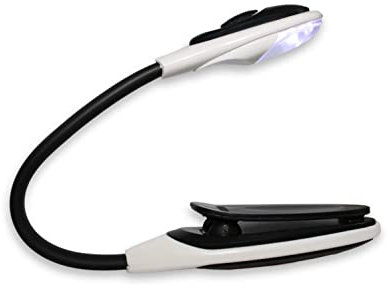 JB-STYLE Luce per Leggere Libri a Letto, Lampada Da Lettura a LED con Corpo Flessibile e Comoda Pinza, Luce Lettura Libro Notturna (NERO)
