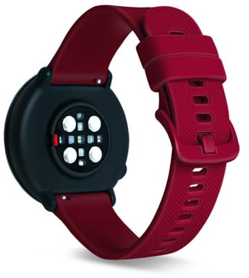SeaFicco Correa de Reloj Compatible con Polar Ignite/Polar Unite, Universal 20mm Correa de Silicona Pulsera de Repuesto Banda de Deportes Fitness (Rojo Vino)