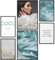 Papierschmiede® XL Mood Poster Set Coco Blue Furry, Bilder Wohnzimmer Deko Schlafzimmer, 2x DIN A2 (ca. 59x42) und 4x DIN A3 (ca. 30x42), Blau Fell Seide Frau - Wandposter ohne Rahmen
