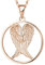 JO WISDOM Collar Guardián Ángel Alas de Plata de ley 925 Mujer,Colgante con Cadena con baño de Oro Rosa