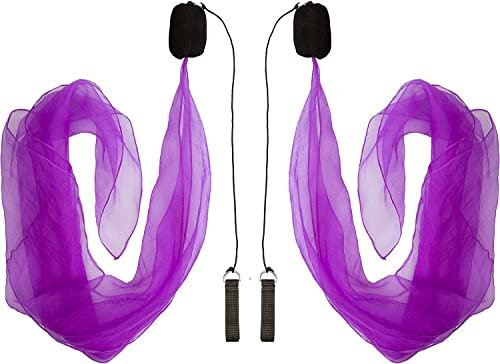 Diabolo Freizeitsport 40cm UV leucht Poi in Lila - Angel Wings Spinning Pois. Spiral Pois, Soft-Pois für Kinder - geeignet für Anfänger und Profis