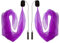 Diabolo Freizeitsport 40cm UV leucht Poi in Lila - Angel Wings Spinning Pois. Spiral Pois, Soft-Pois für Kinder - geeignet für Anfänger und Profis