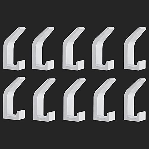 HUANSUN 3-20 Piezas Gancho de baño Toalla autoadhesiva Bolsa de Ropa Colgador de Almacenamiento Gancho Cocina Pared Gadget WC Accesorios de baño, 10 Piezas, Blanco