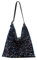 Damen Mädchen Glitzer Pailletten Schultertasche Tote Bag Große Kapazität Glänzend Einkaufstasche Tasche Reise Täglich Geldbörse, Schwarz , Einheitsgröße