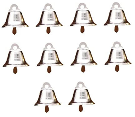 Froiny 10 Stück Weihnachtsbaum Anhänger Kleine Glocken Silber Eisen Glocke Weihnachten Dekorationen Hochzeit Dekoration Handwerk Anhänger