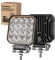 EverBrite LED Arbeitsscheinwerfer 12V/24V, 2tlg. 25W Zusatzscheinwerfer Set, Arbeitslicht mit 16 LEDs, IP66 Wasserdicht, Scheinwerfer für SUV Auto Traktor Bagger Off-Road-Fahrzeuge