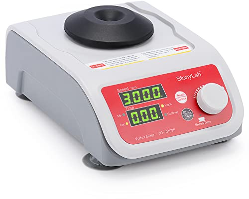 stonylab Vortex Schüttler, Vortex Mixer Labormischer 200-3000 U/min Fortschrittlicher Digitaler Vortex Mischer Vortexer mit Touch und Kontinuierlichen Modi für Labor