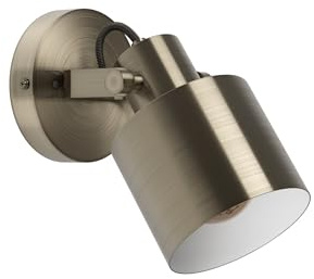 Eglo wall Light Southery, Indoor lamp with Movable spot Light | elegant living room and hallway lighting fixture, burnished metal, E27 socket