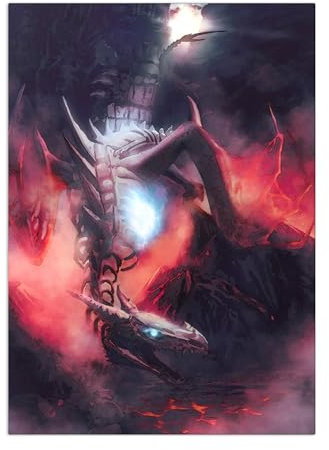 Displate Offiziell Elder Scrolls Skyrim MetallPoster Magnetische Befestigung Inklusive Lizenziert Bilder Hochwertiges Poster Skyrim Dragons - Skeletal Dragon Poster 67.5 cm x 48 cm