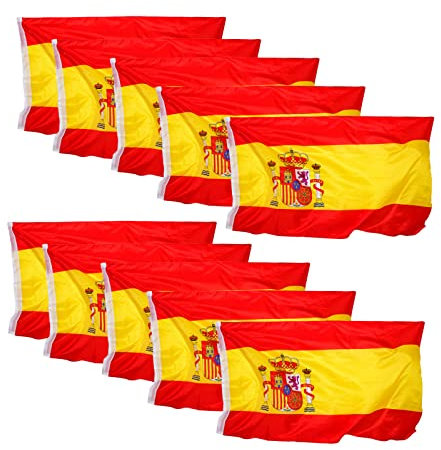 EUROXANTY Bandera de España | Bandera para balcón | Pack de banderas de España | Bandera para exterior | Bandera para mundial de Fútbol |
